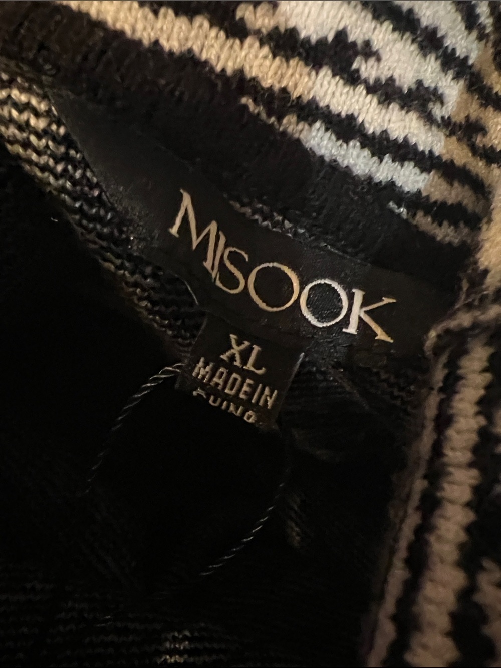 MISSLOOK Black & White Striped Cowl Neck Sweater H242 - Picture 5 of 8